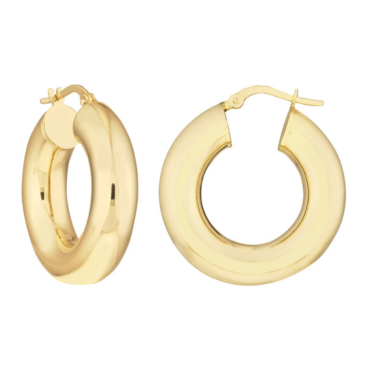 CLEO® 15mm Round High Polished Hoop Earrings