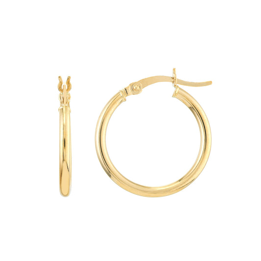 CLEO® 2mm x 20mm Polished Hoop Earrings