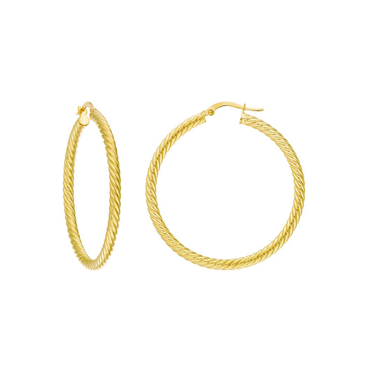 CLEO® 40mm Rope Twist Hoop Earrings