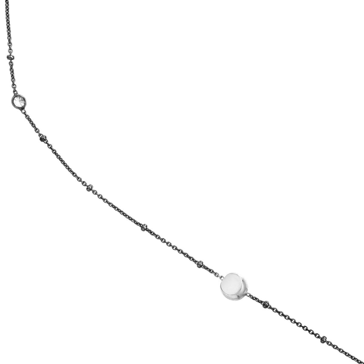 Long And Lovely Bead W/ Cz Stat Neck
