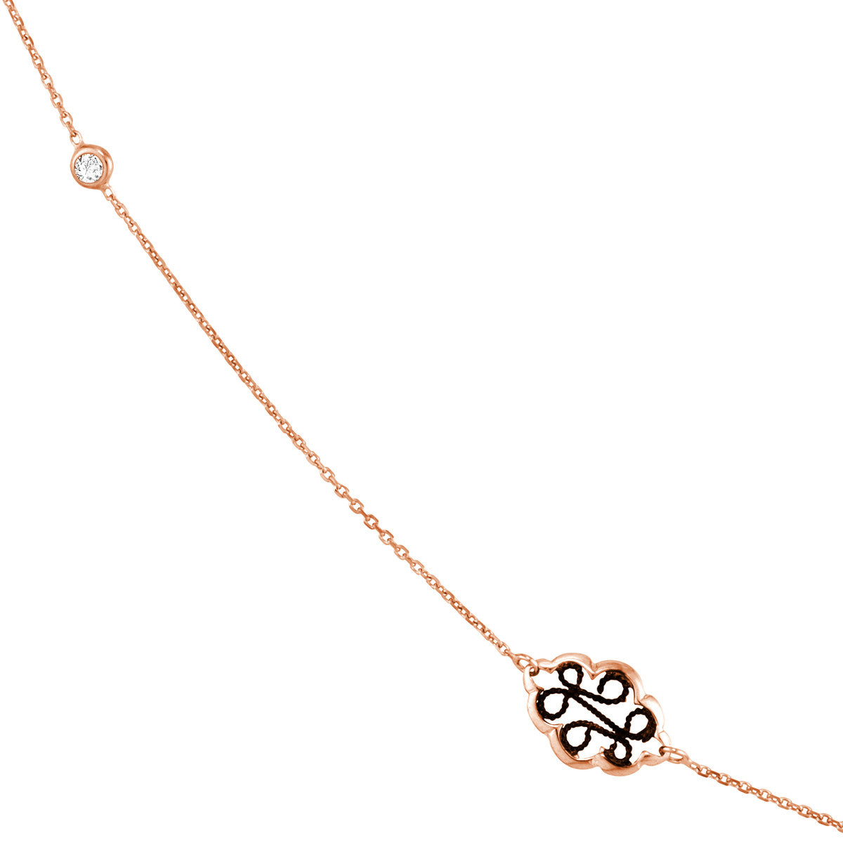 Long And Lovely R/p Filigree W/cz Stat