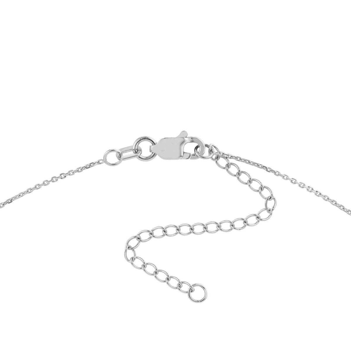 Plated Sterling Silver Bar Necklace with Heart