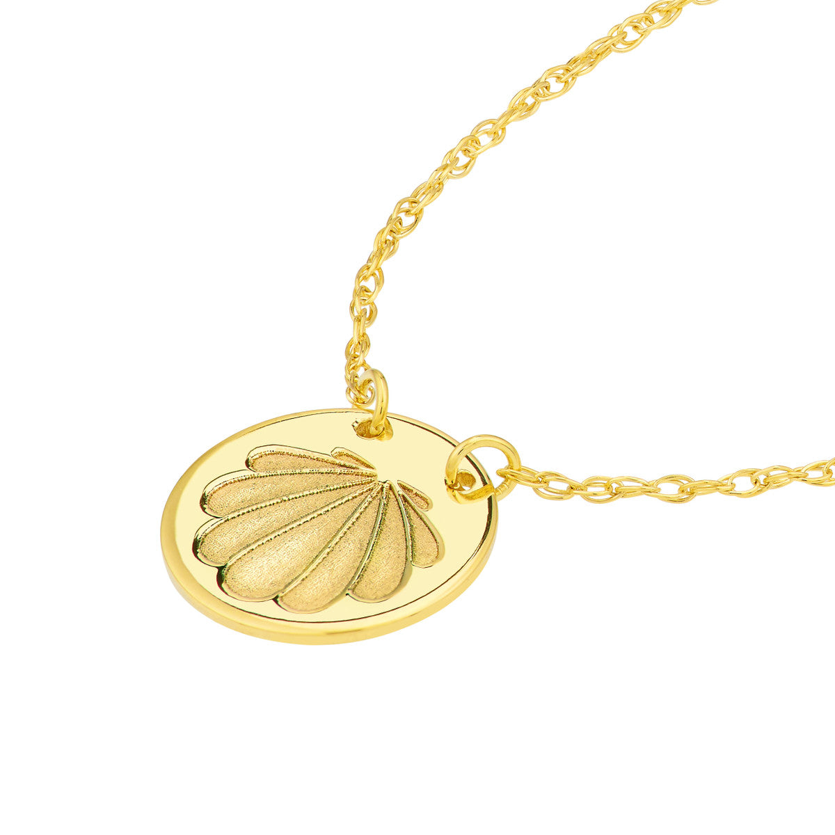 So You Etched Seashell Mini Disc Adjustable Necklace