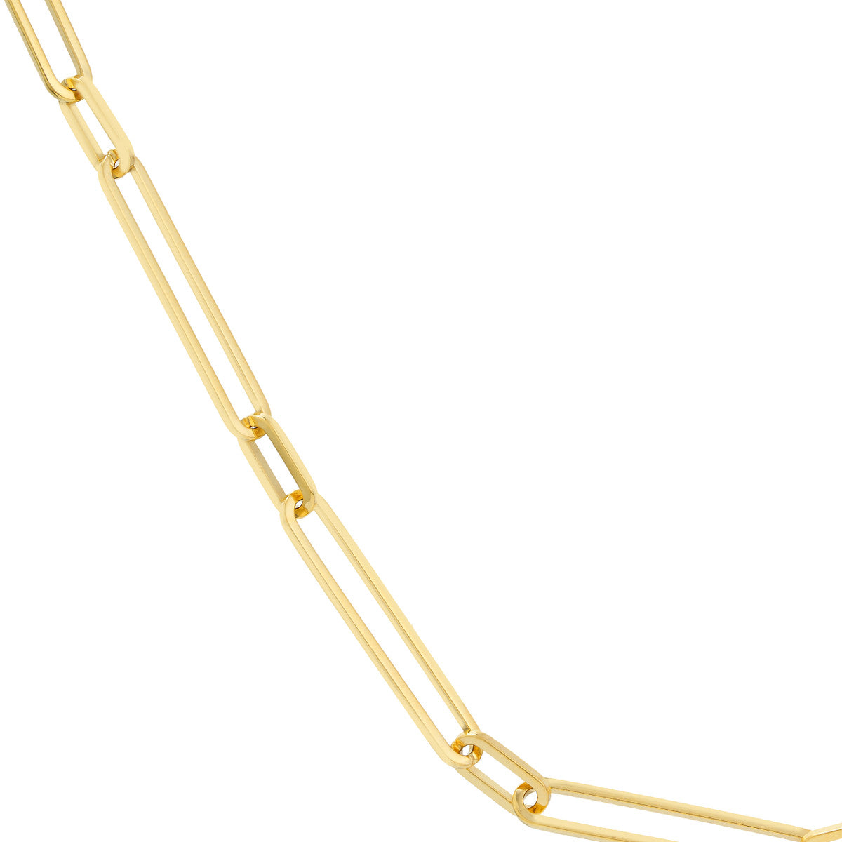 Alternating Length Long Link Chain Necklace