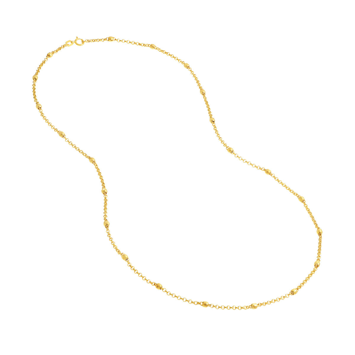 Disco Bead Rolo Chain Necklace