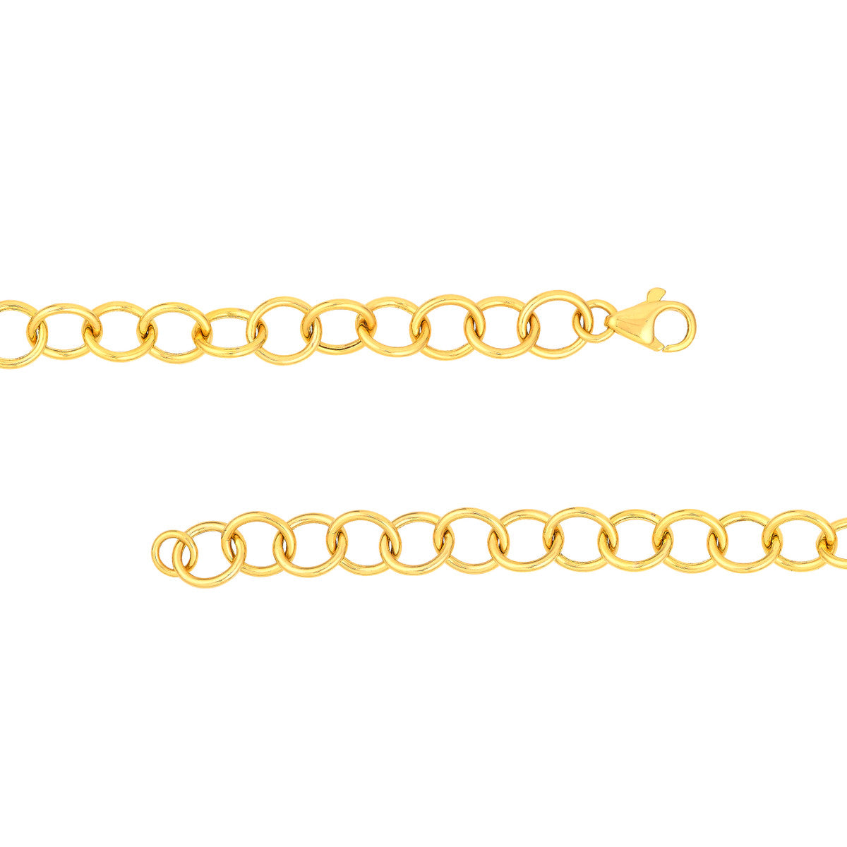 Hollow Rounded Wire Link Bracelet