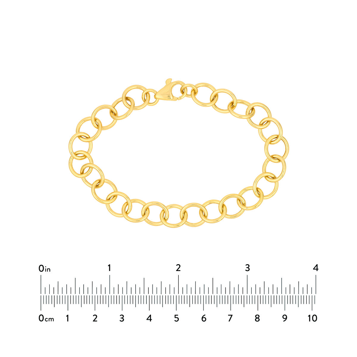 Hollow Rounded Wire Link Bracelet