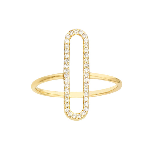 CLEO® Diamond Paper Clip Frame Ring